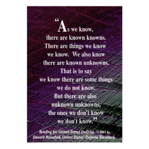 Known Knowns Postcard LP918