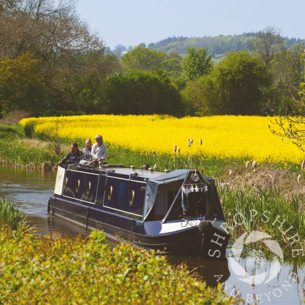 Canal boat in Shropshire Canal boat in Shropshire