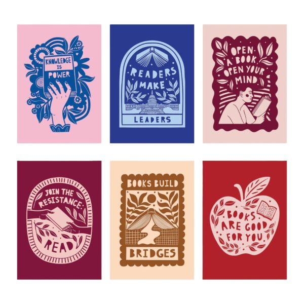 Literary Activist Postcard Set of 6