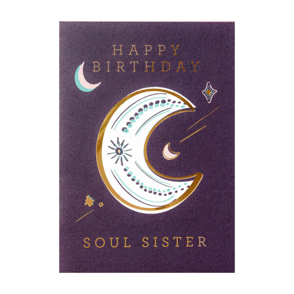 Soul Sister Purple Birthday Card