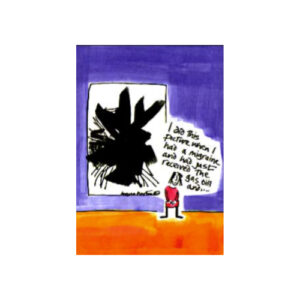 Migraine Greeting Card - Angela Martin cartoon card
