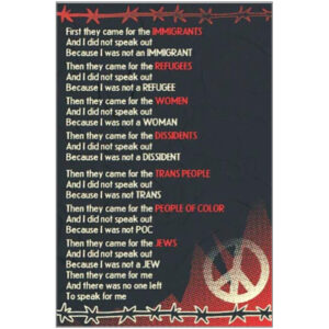 First They Came for Immigrants Postcard